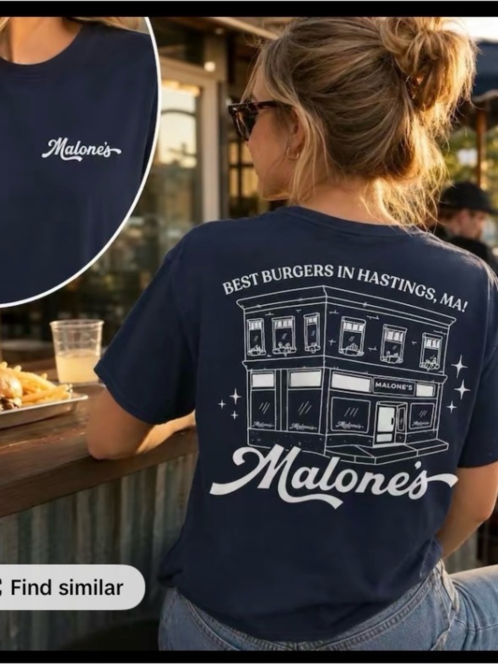Off Campus Malone's Graphic Tee - white